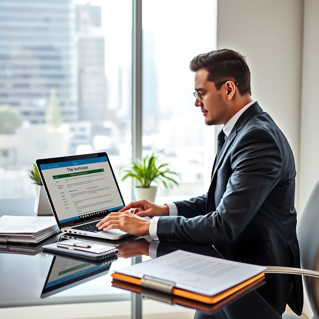 Title verification for property transactions